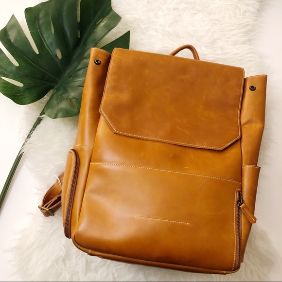 atlas leather backpack